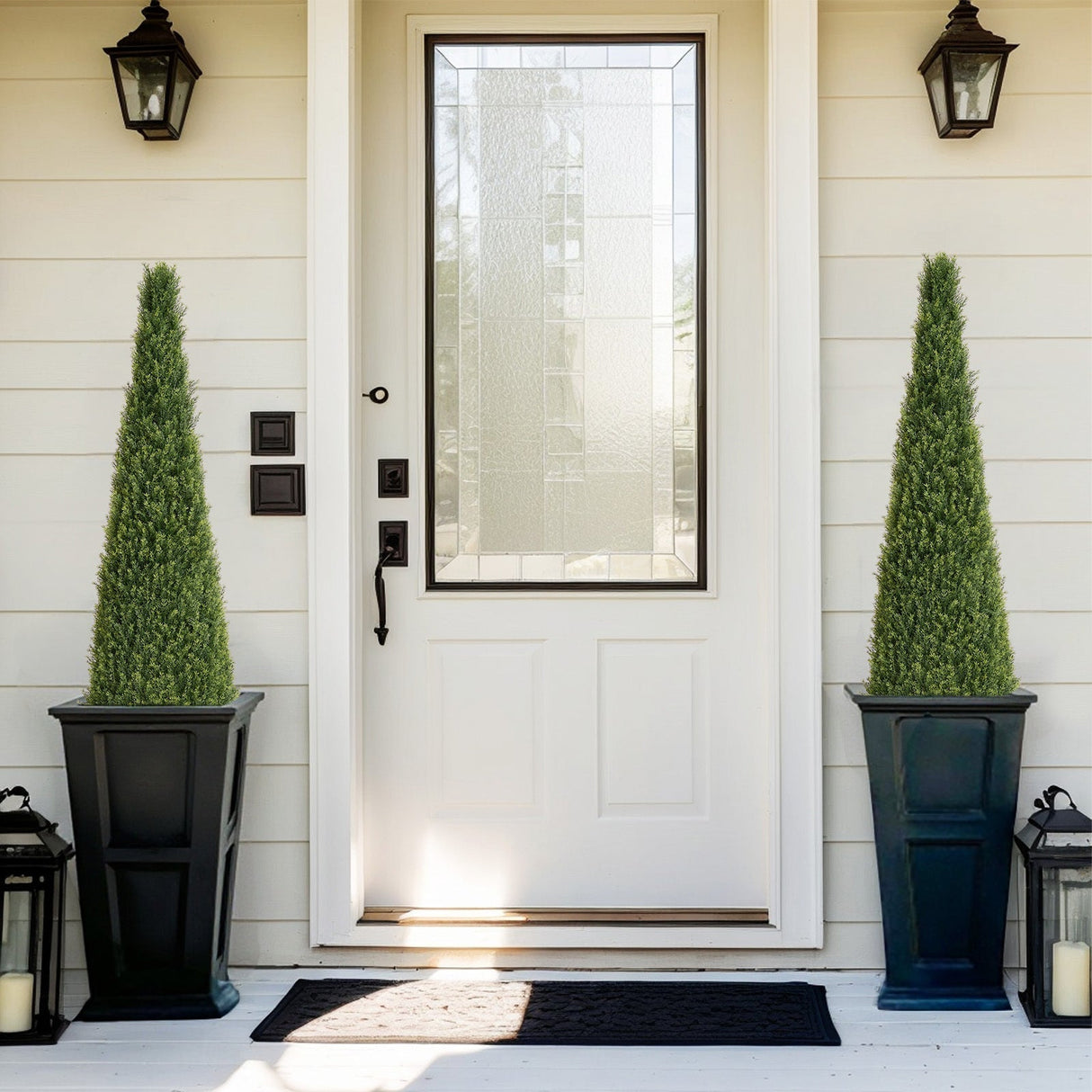 5FT Conical Topiary Cedar Trees Artificial Outdoor Lifelike Faux Evergreen