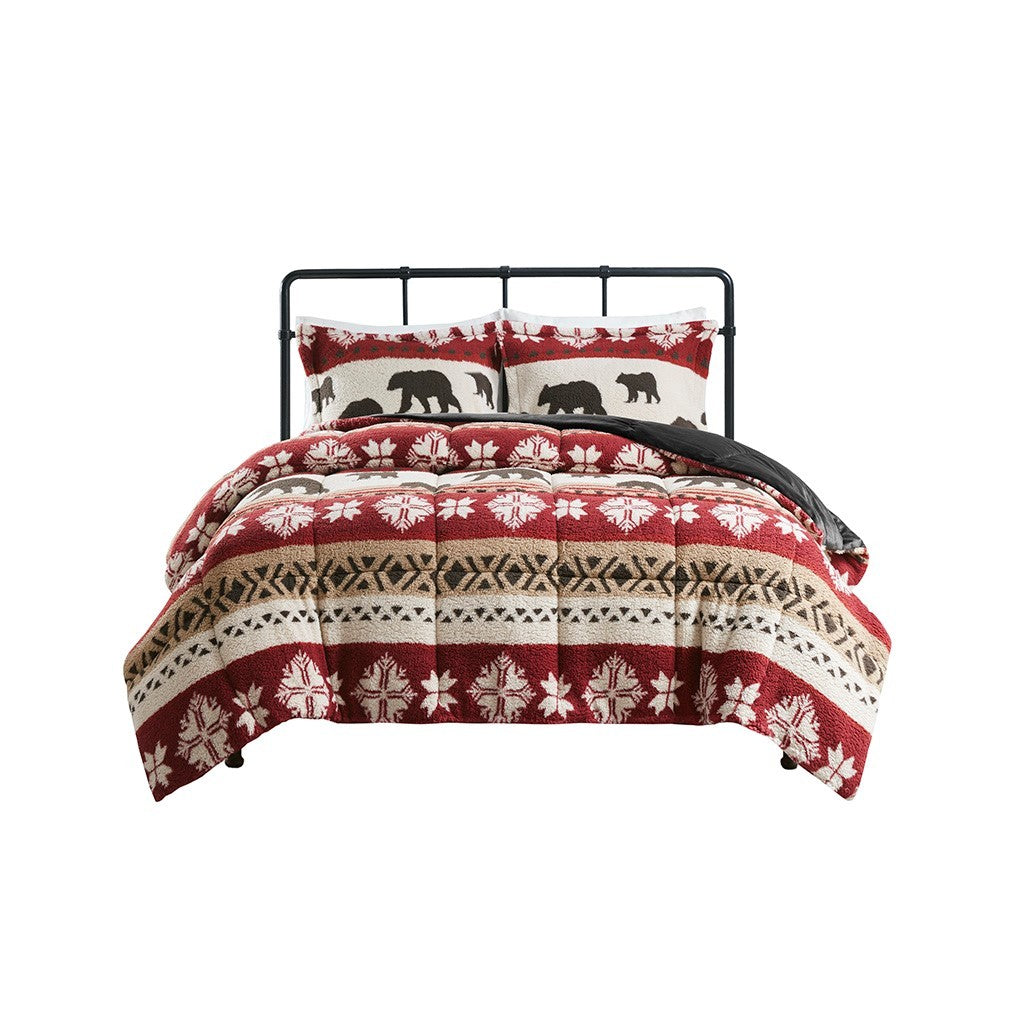 Print Sherpa Comforter Set