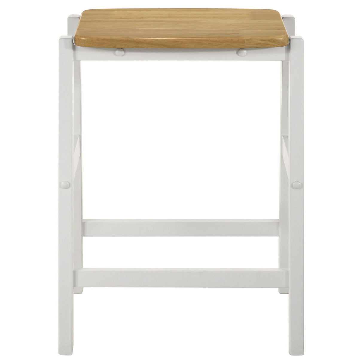 Prager - 3 Piece Kitchen Island Counter Table Set With Overhead Rack And Backless Stools - White