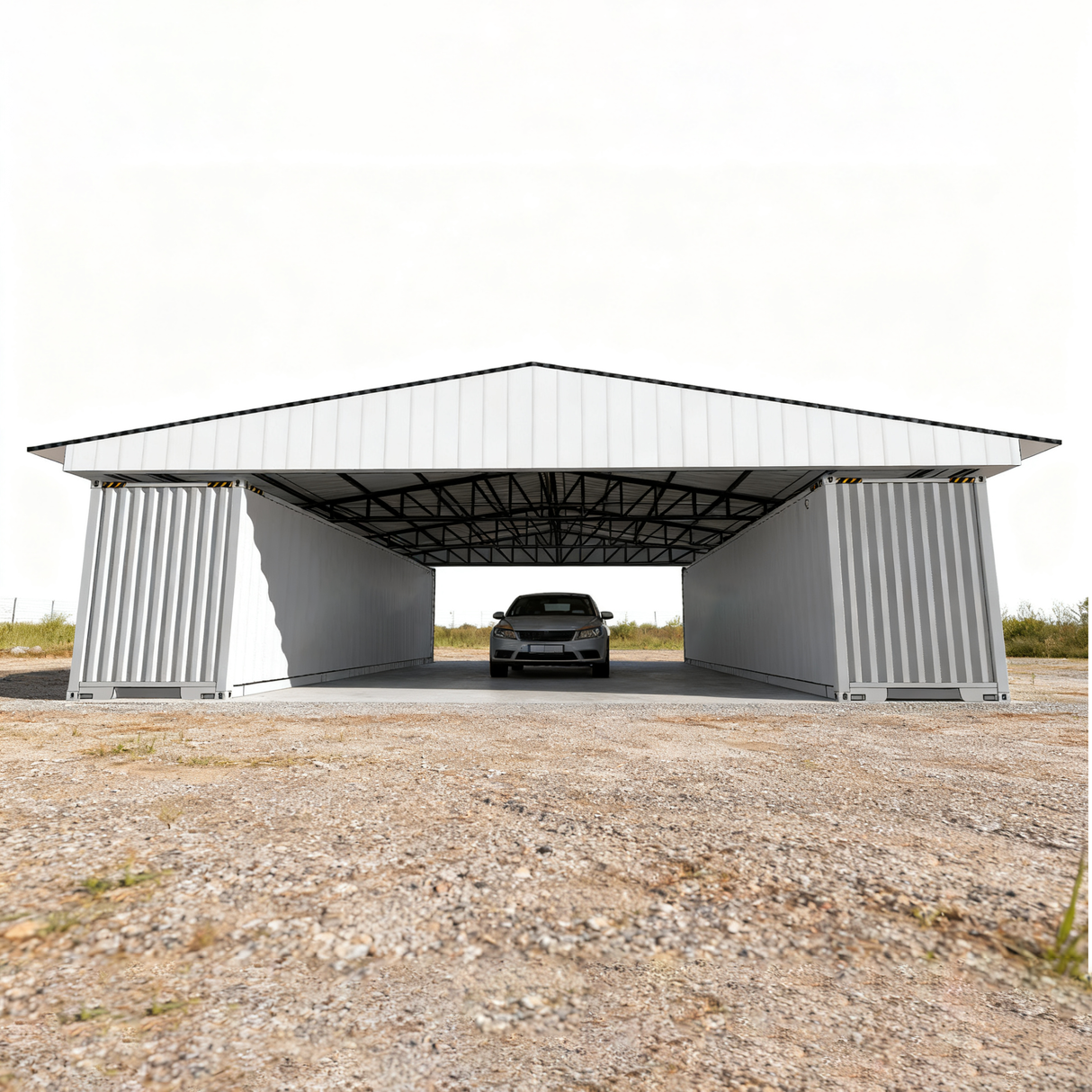 40FT x 36FT Container Roof Kit – Heavy-Duty Steel Shelter