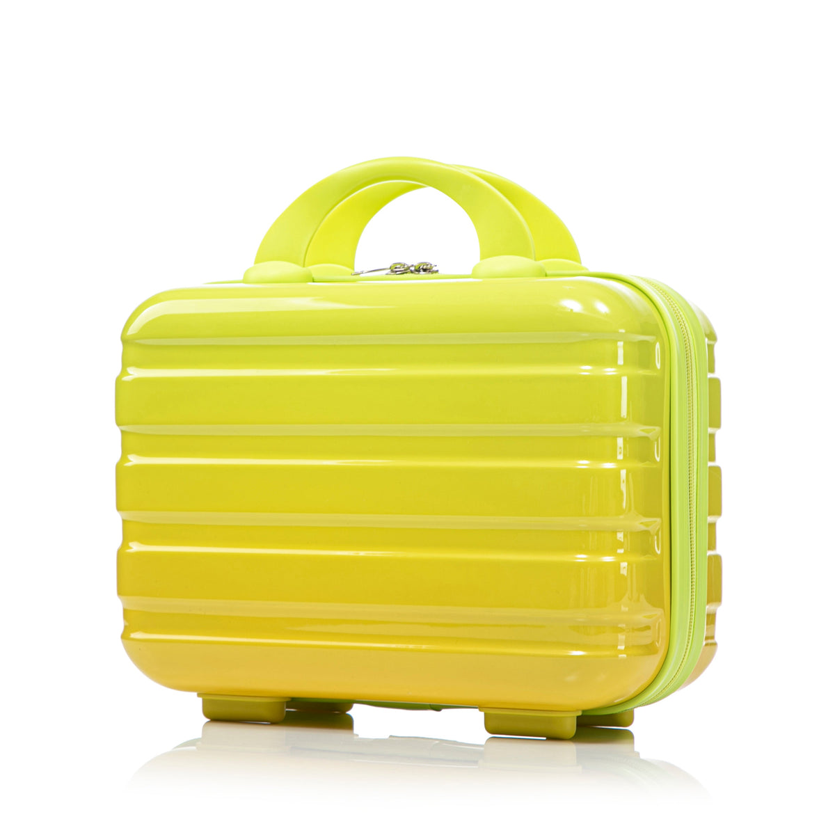 2-Piece Polycarbonate Spinner Wheel Luggage Set with Lock - Green & Yellow