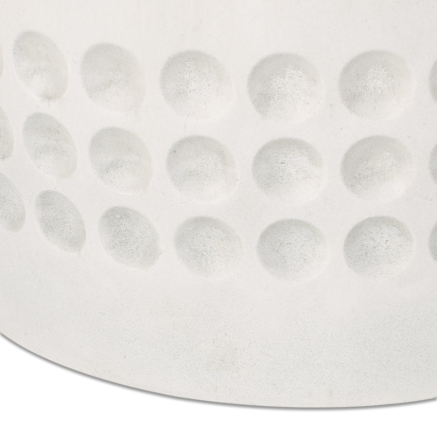 Antique white round planter