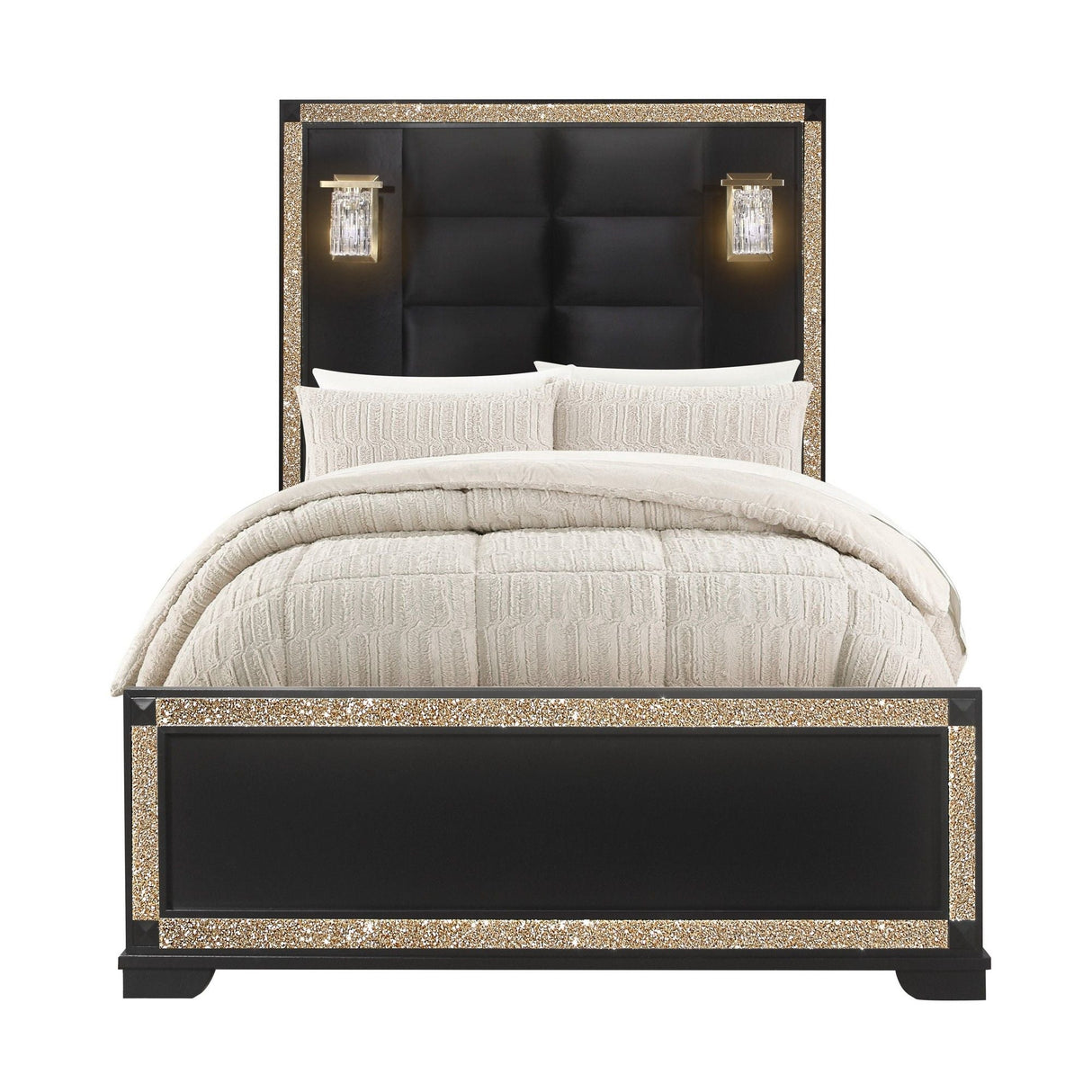 Lively - Bed With Lamps, Elegant Design