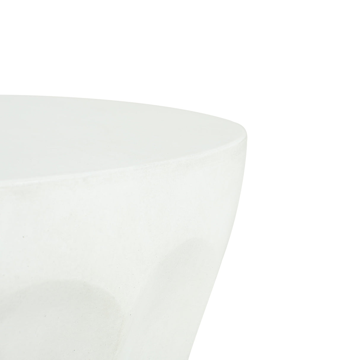 Outdoor Round Concrete Antique White Side Table