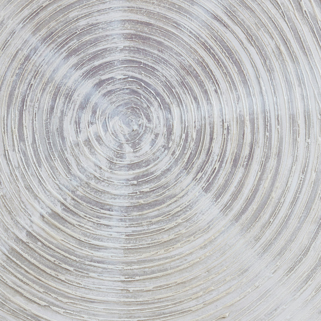 Silver Sand Spiral™ — Hand-Embellished Abstract 3-Piece Canvas Triptych