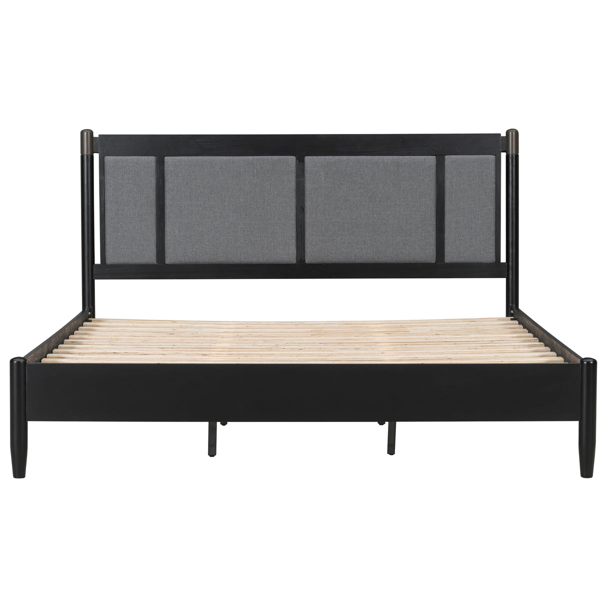 Solid Wood King Bed, Heavy Duty Support Without a Box Spring