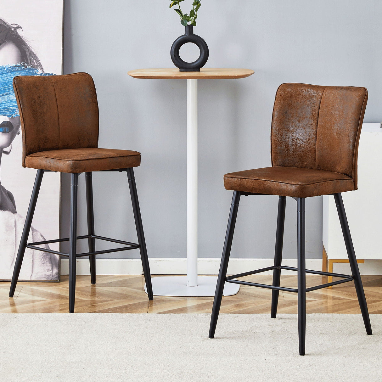 Modern Style Chair With Sleek Backrest Design (Set of 2)