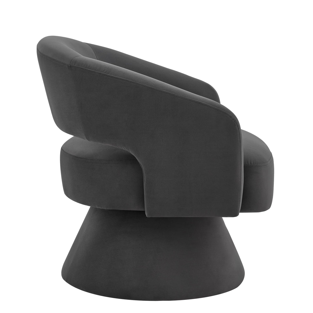 Modern Swivel Barrel Chair Upholstered Velvet 360 Degree Comfy Swivel Chair