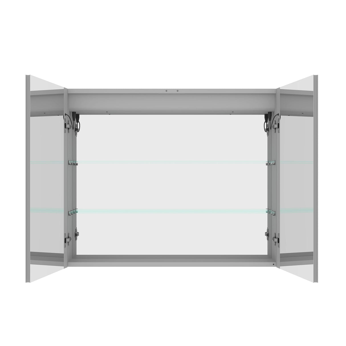 LED Medicine Cabinet With Mirror, Double Door With Defogger, Dimmer, Surface Mount
