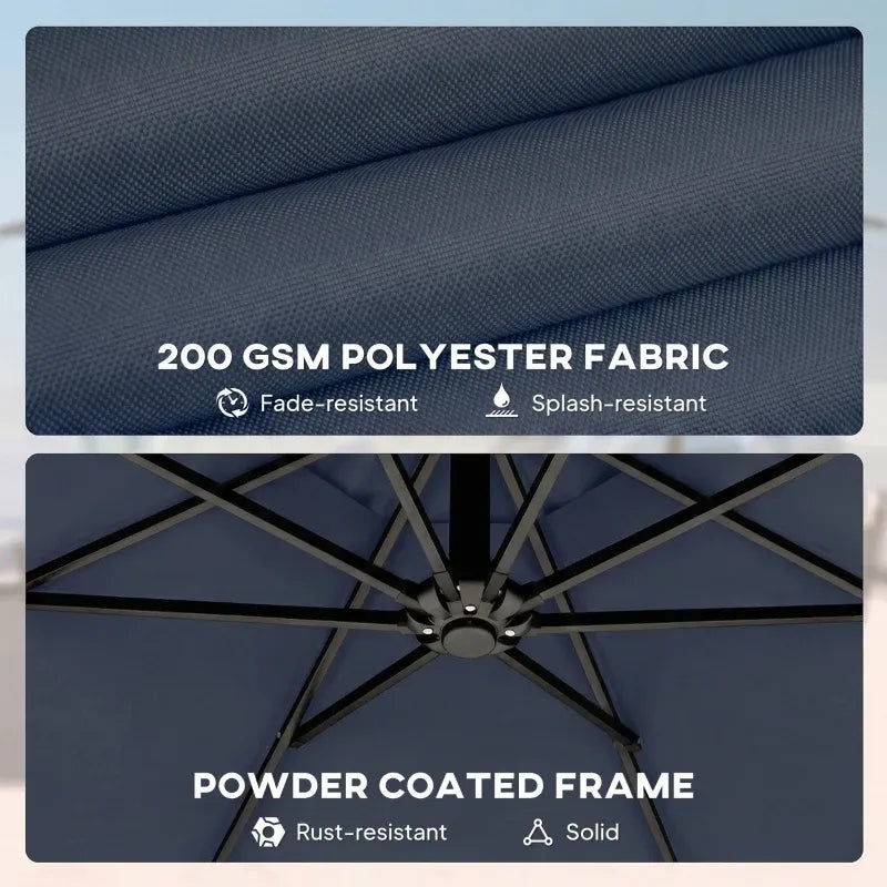 Outdoor Hanging Cantilever Umbrella