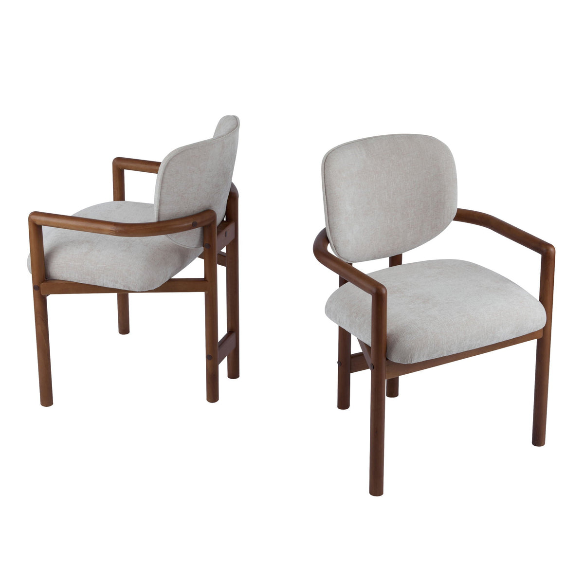 Upholstered Arm Dining Chairs (Set of 2)