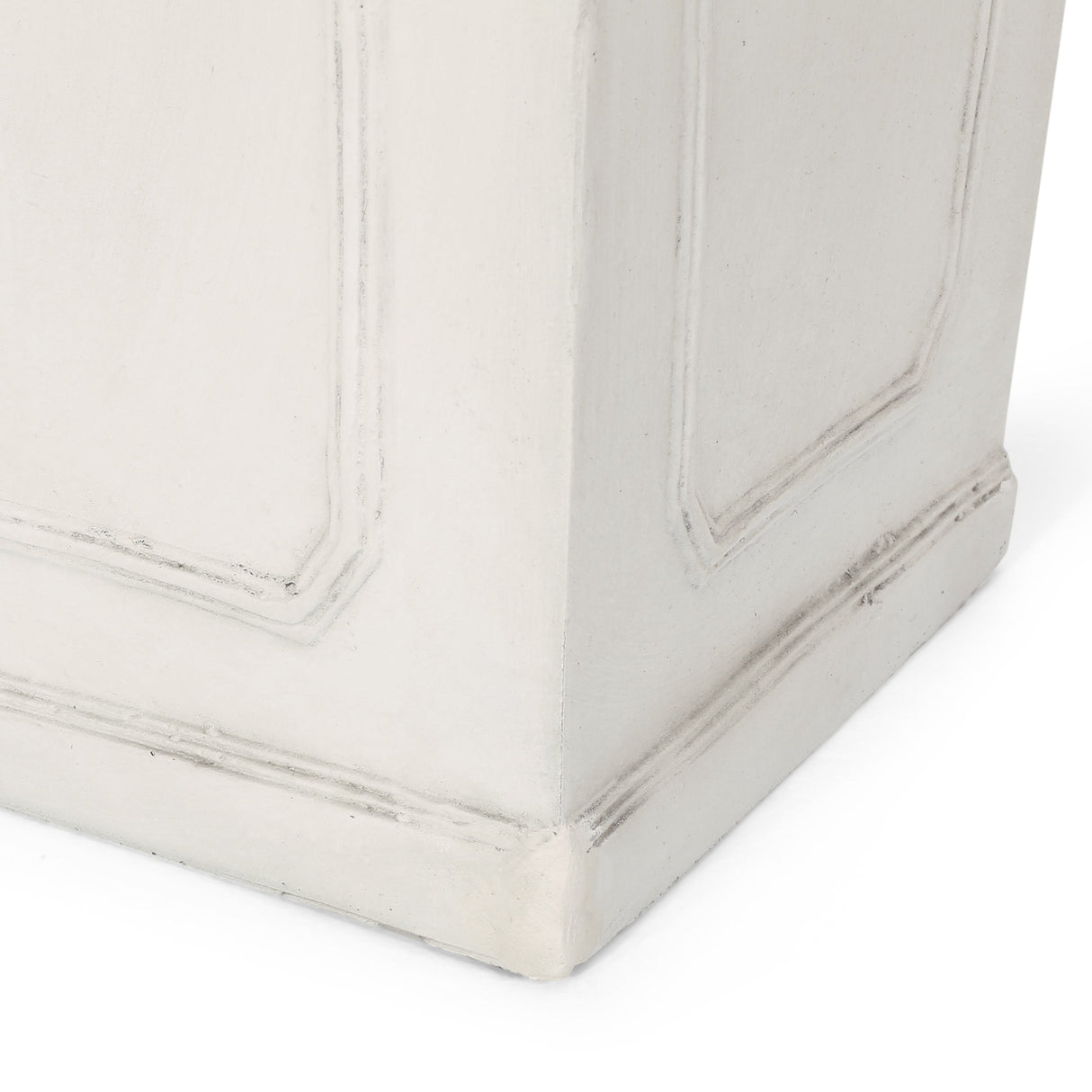 16" x 30.5" Outdoor MGO Planter with Antique White Finish