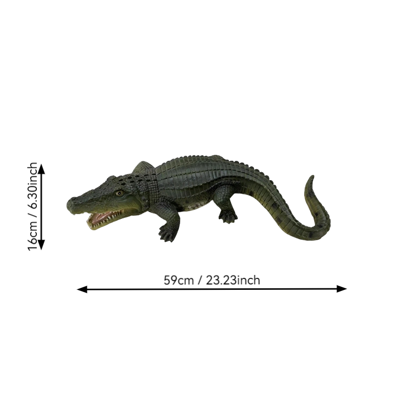 23' Simulated Crocodile Garden Statue, Resin Animal Ornament