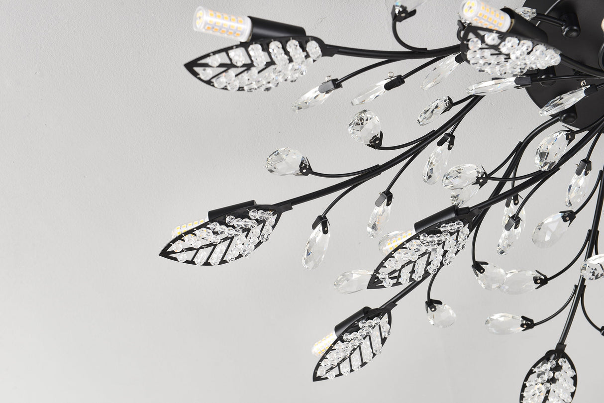 15-Light Chandelier Crystal Ceiling Lamp