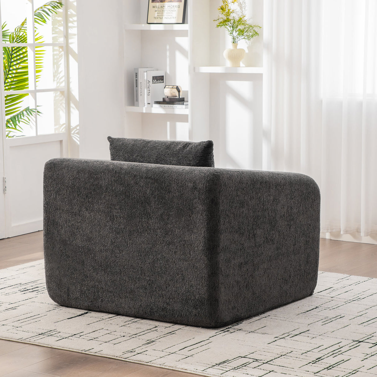 40" Foldable Single Sofa Bed with Armrest & Backrest
