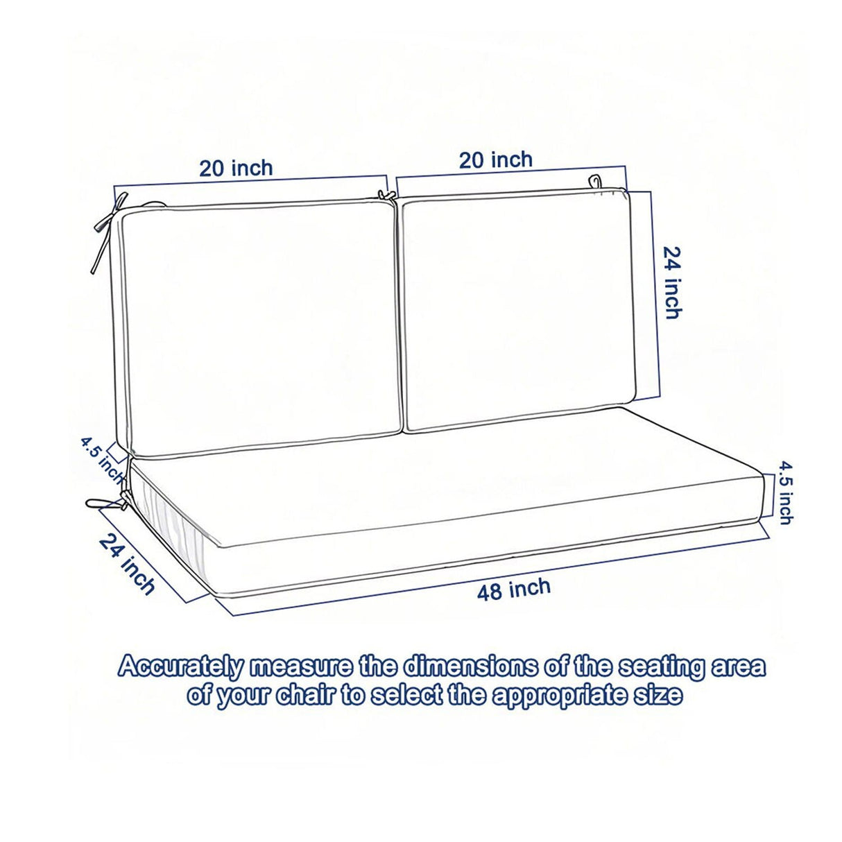 Deep Seat Waterproof Replacement Patio Chair Cushions For Patio Furniture