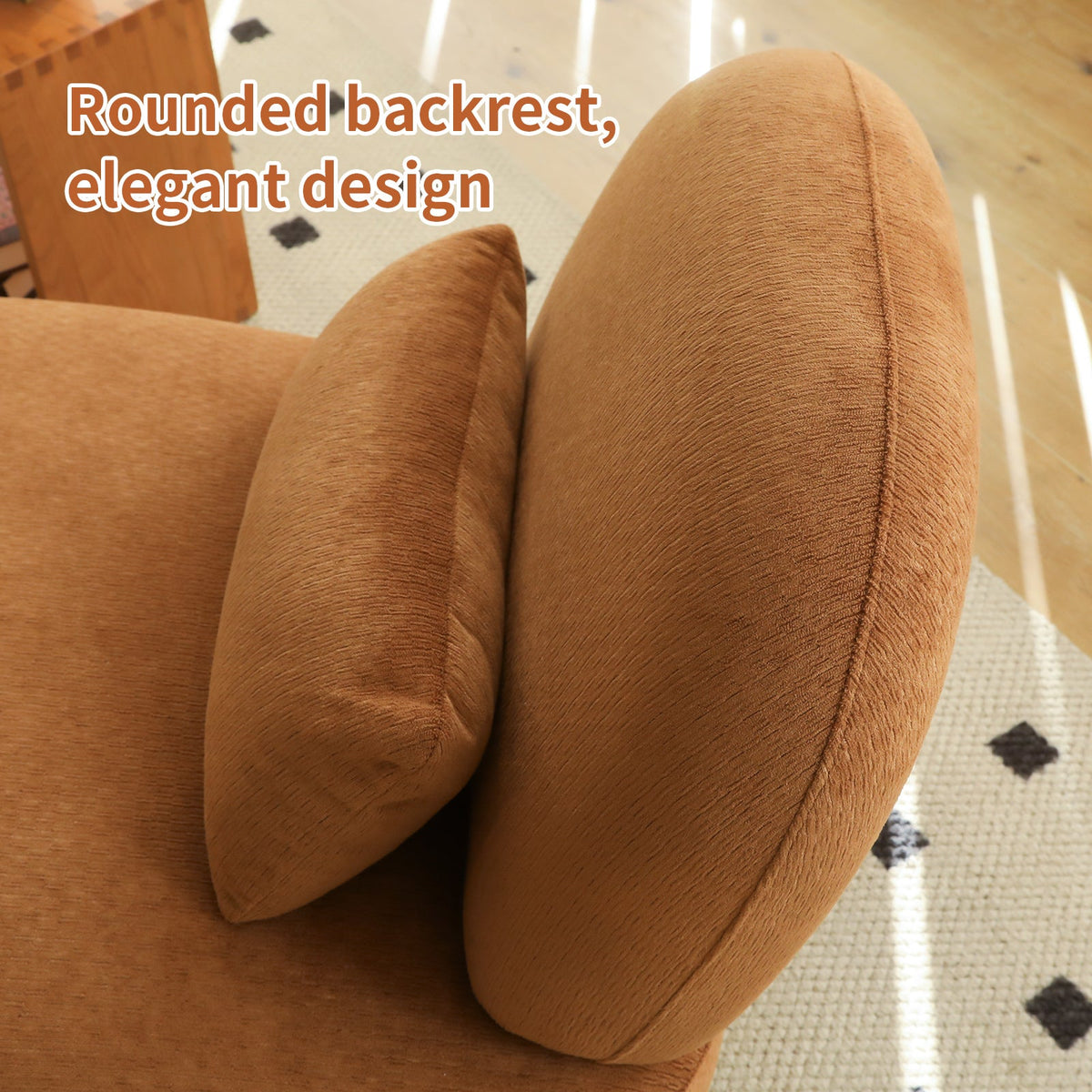 Cute Accent Chair with Solid Wood Legs