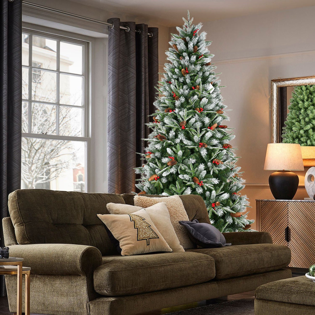 7.5-Foot Snow-Tipped Woodland Christmas Tree