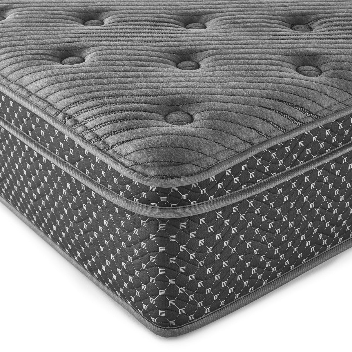 Md 13' quilted eurotop hybrid mattress, plush