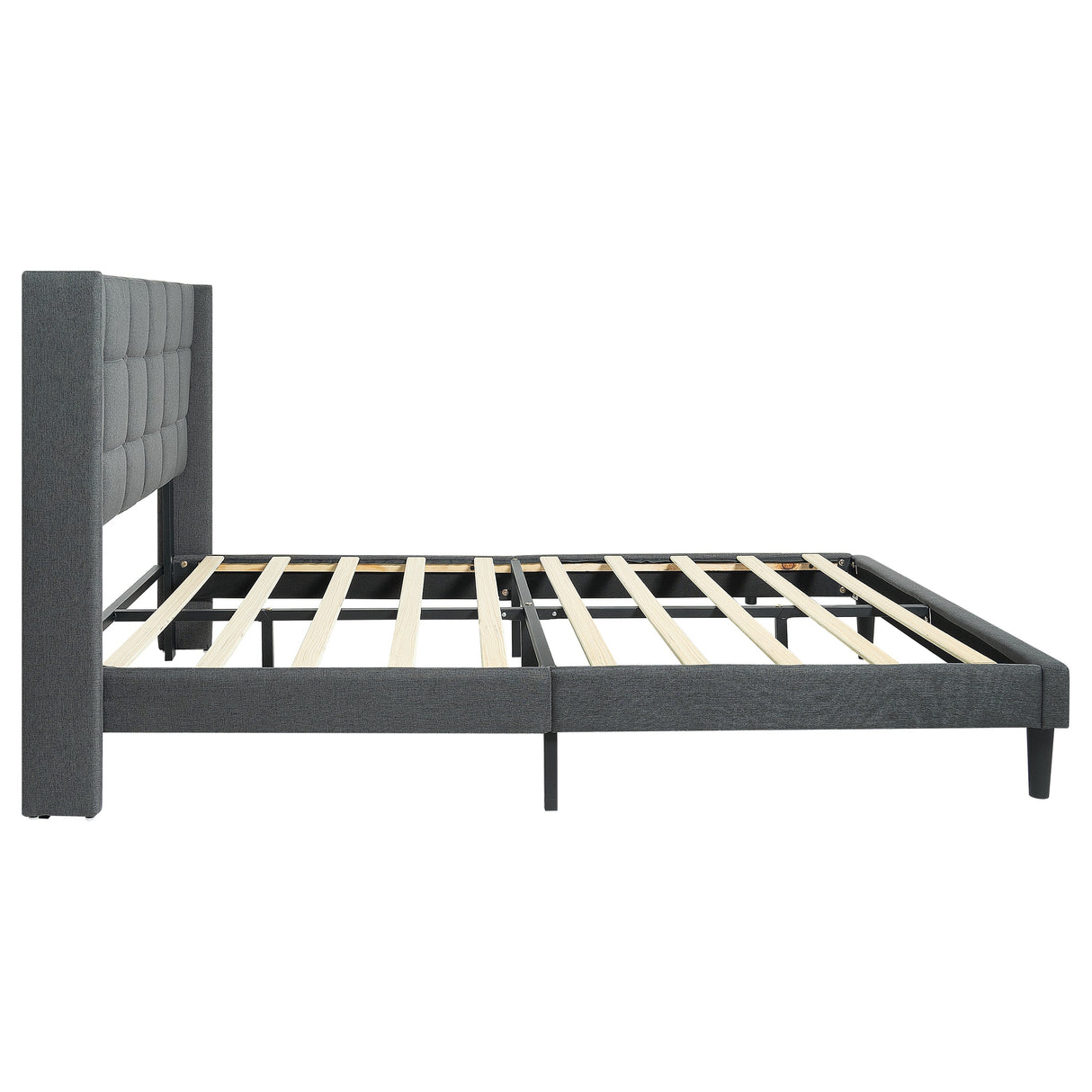 Modern Queen Size Upholstered Platform Bed Frame