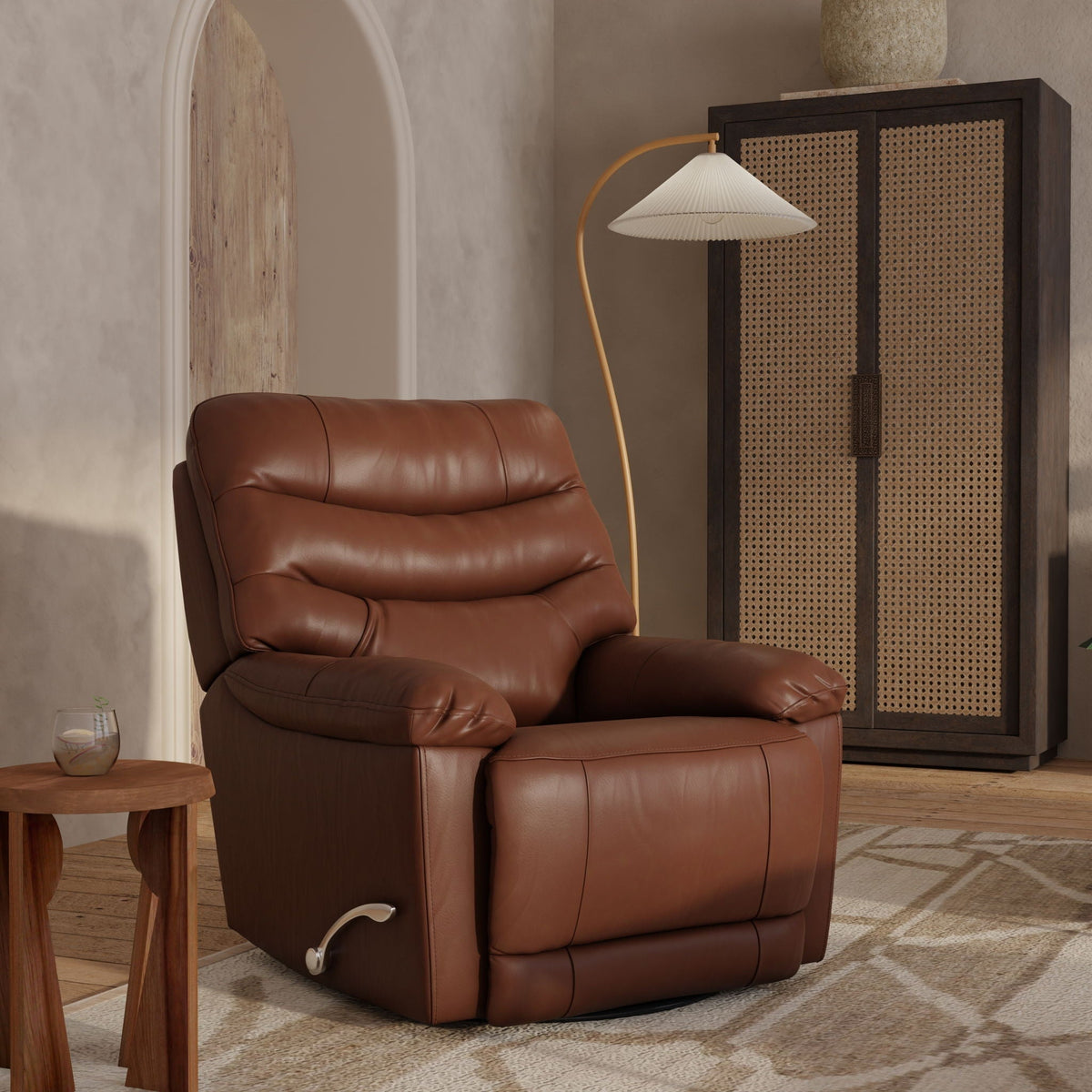 Oslo Antelope - Swivel Glider Recliner With Manual Footrest