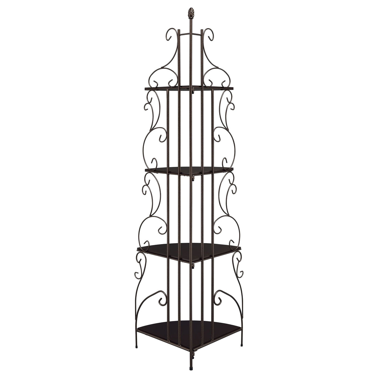 4 Shelf Corner Bookcase - Cappuccino