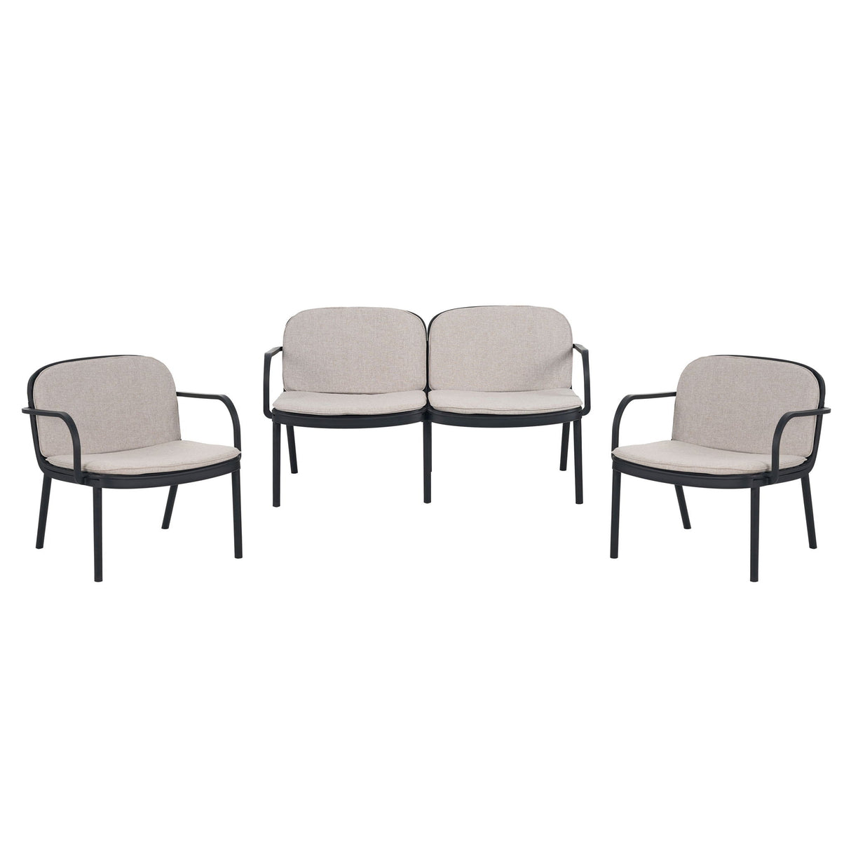 Luna - Outdoor Patio 3 Pieces Chat Set