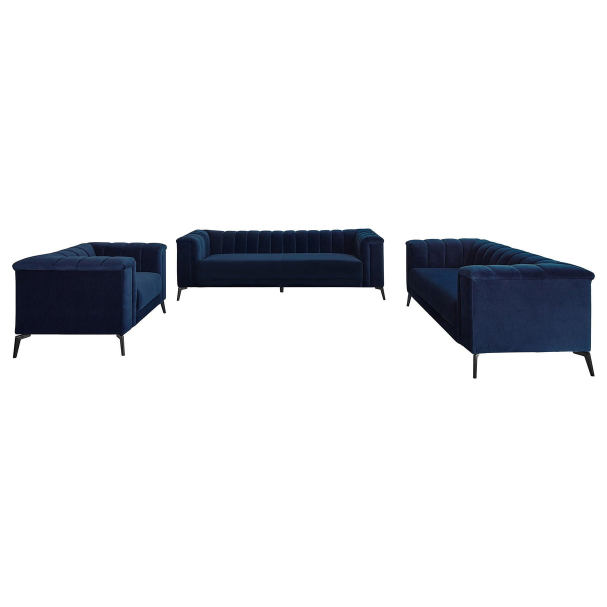 Darci - Tuxedo Arm Living Room Set