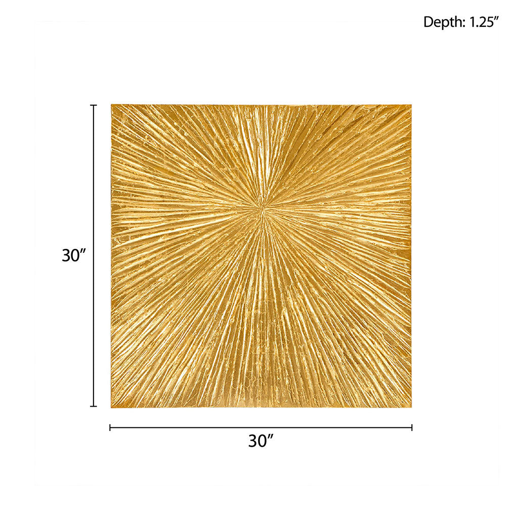 The Solaris Éclat™ – Hand-Textured Gilded Burst Wall Sculpture