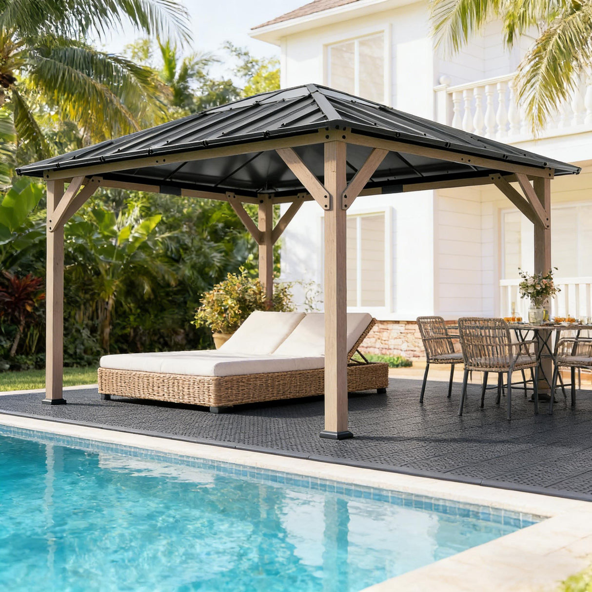 Spacious Outdoor Hardtop Gazebo