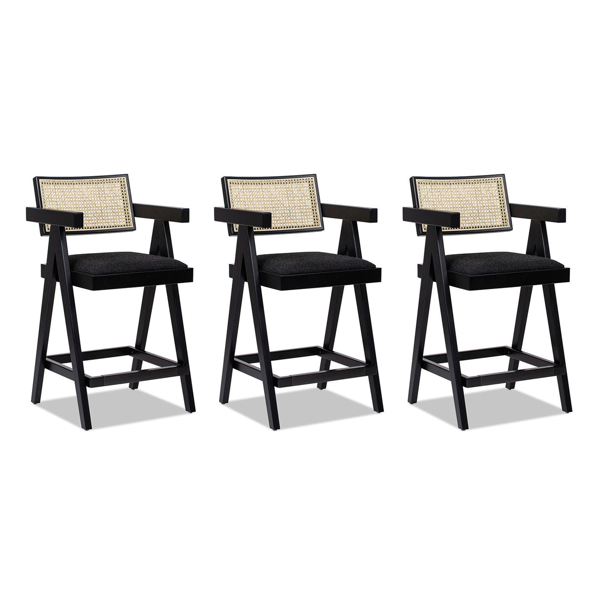 25.5" The Milano Ascensore™ Bar Stools — Set of Three