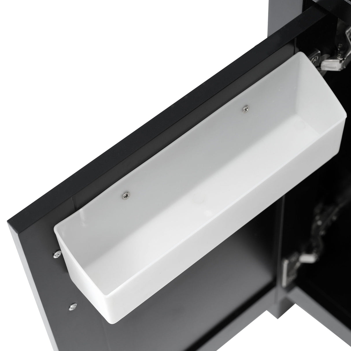 Bathroom Vanity With Sink And Ample Storage, Rectangular Undermount Sink - Black