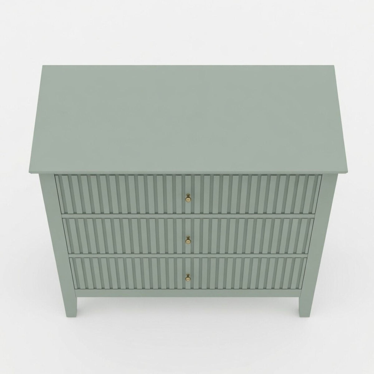 Fluted 3 Drawer Nightstand With Soft Close Slides