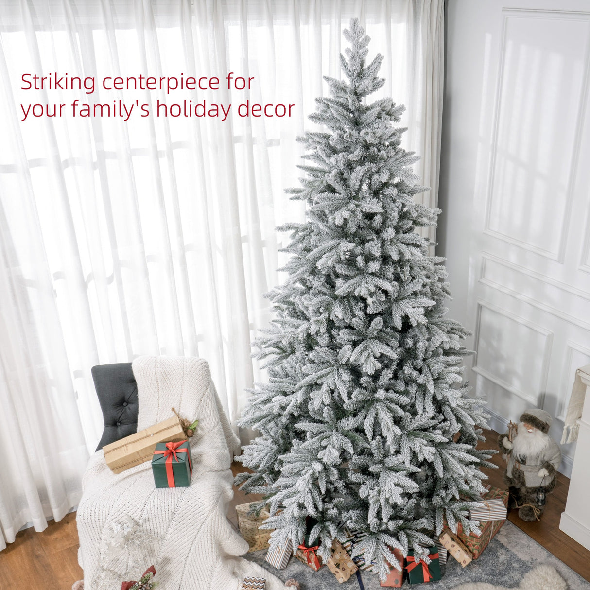 Artificial Flocked Christmas Tree with Snow Tips