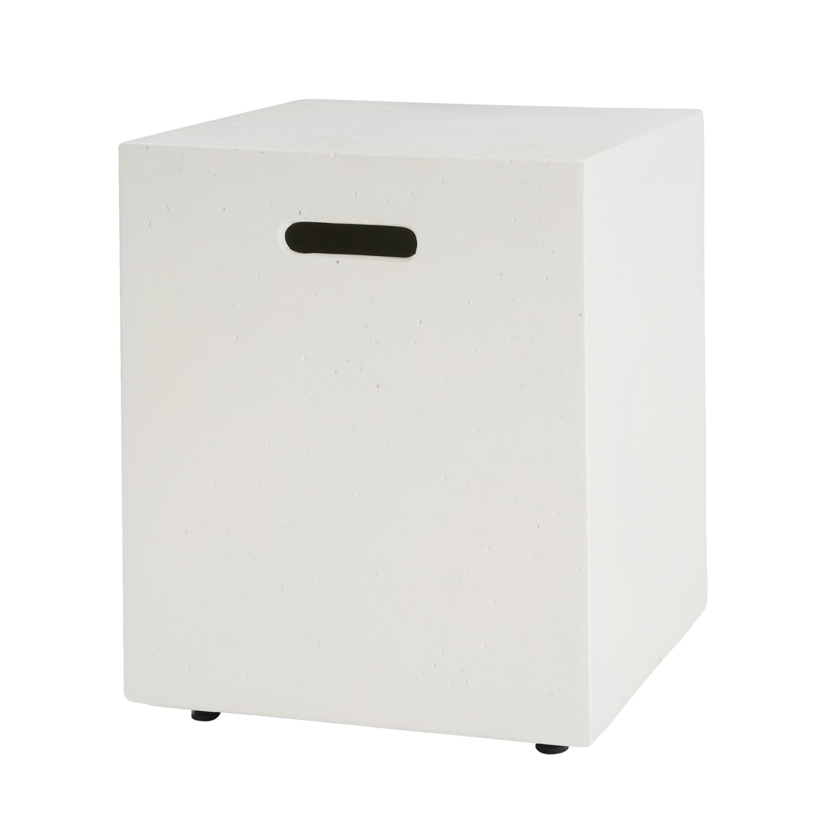 Modern Style MGO Tank Holder/Side Table White Lightweight Concrete 16x20 Inches