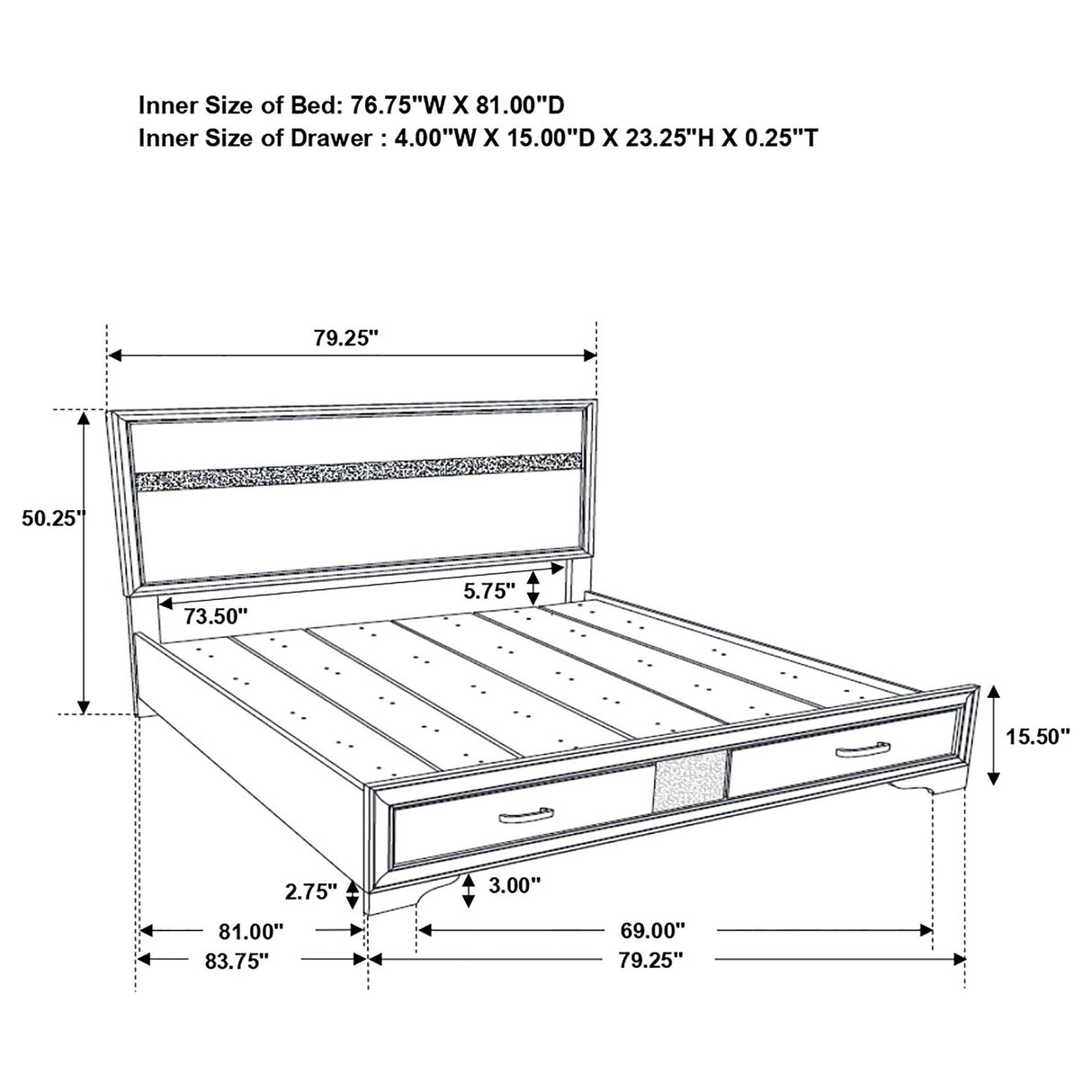 Corbin - Glittering Bedroom Set