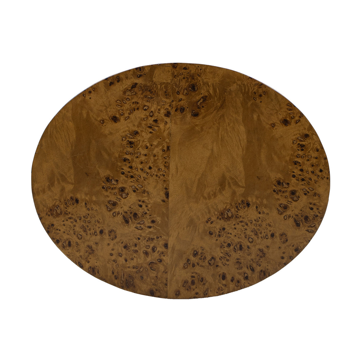 Nebula 20' Accent Oval Pillar Side Table, Medium Brown Walnut Burl Wood