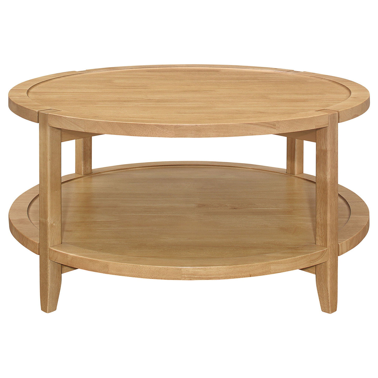 Elliott - 2 Piece Round Coffee And End Table Set - Maple