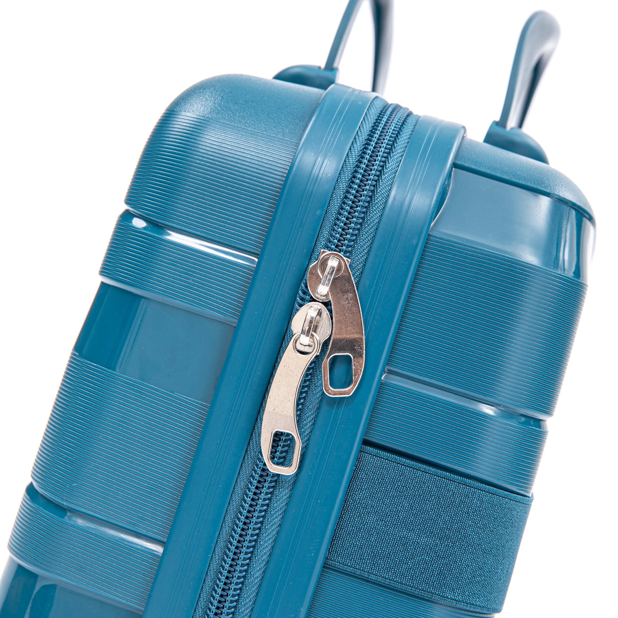14"/20"/24"/28" 4-Piece PP Spinner Wheel Luggage Set with Cosmetic Case (Blue)