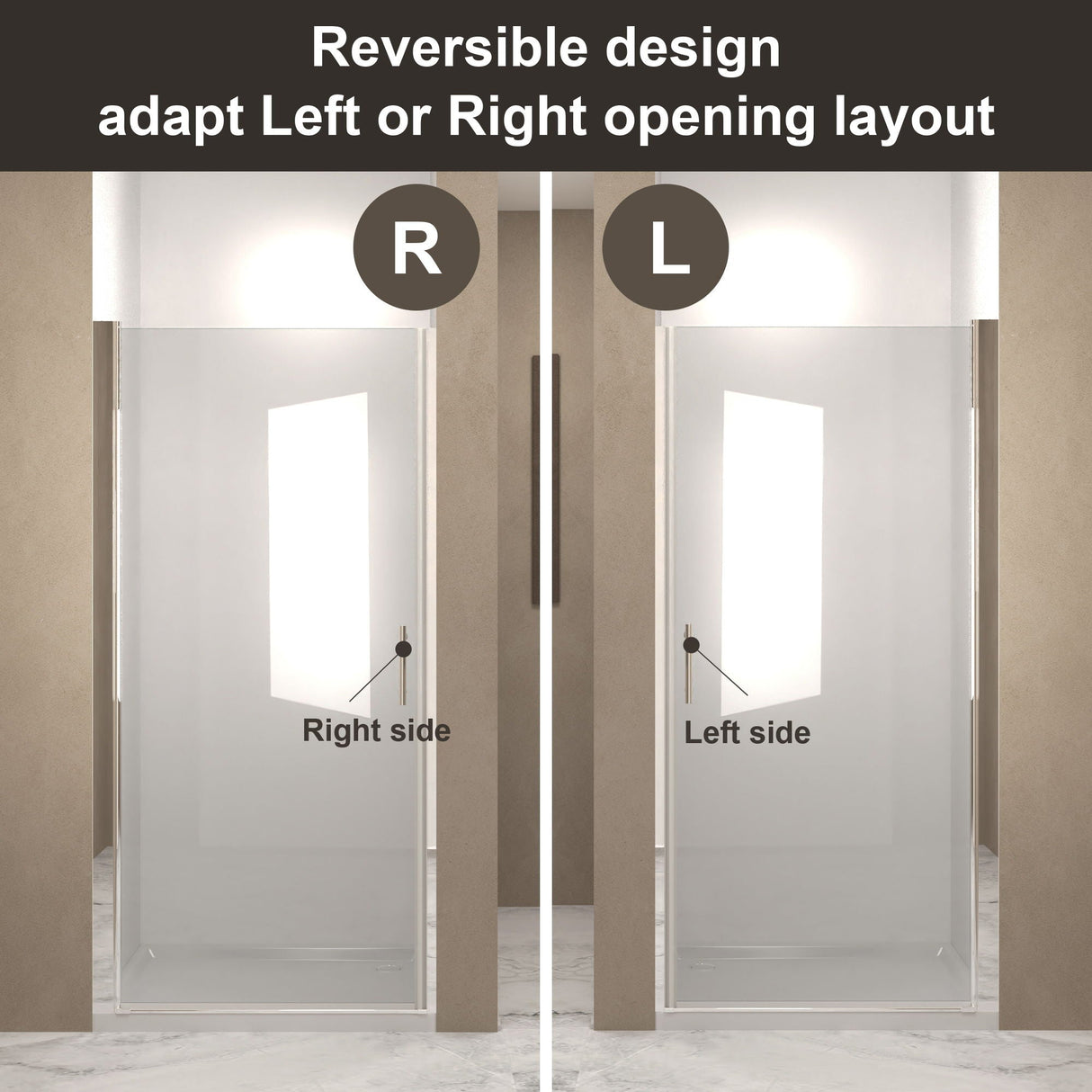 Shower Door With Glass And Explosion Proof Safety Film