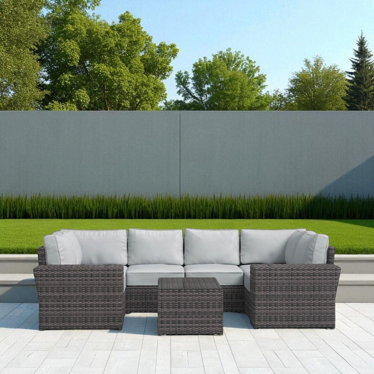 Stylish Wicker Patio Set Table