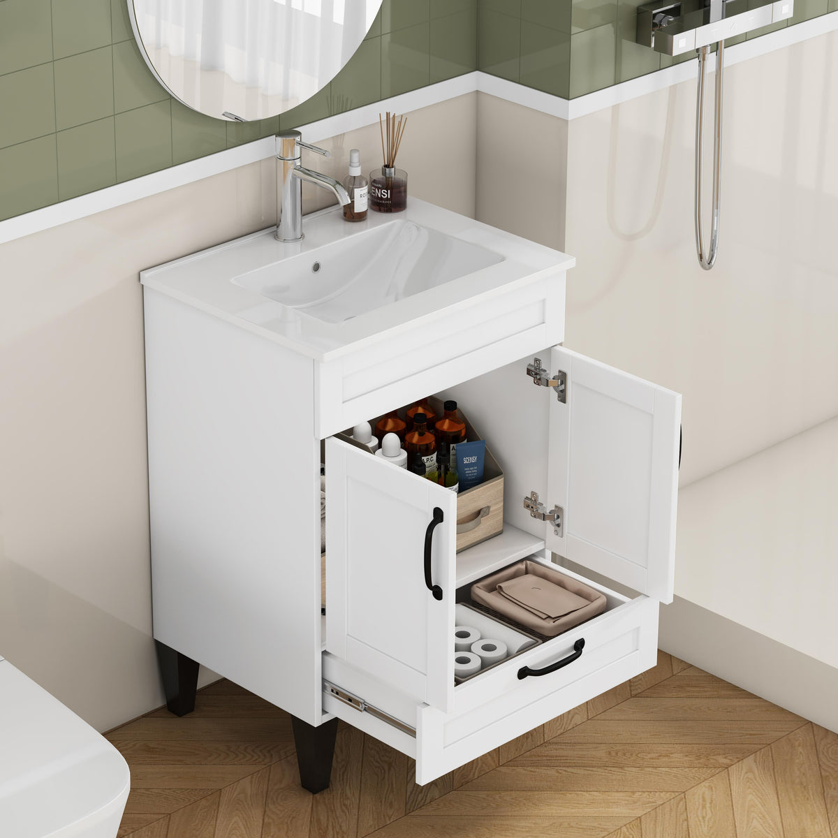 24-Inch Bathroom Vanity With Sink Combo