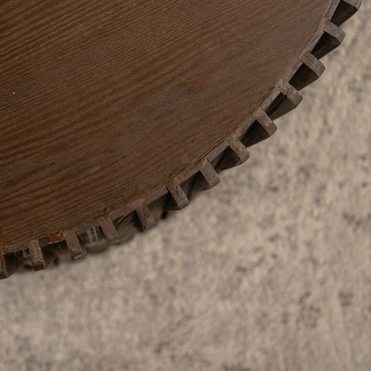Vintage Style Cylindrical Nesting Coffee Table Set with Textured Embossed Design