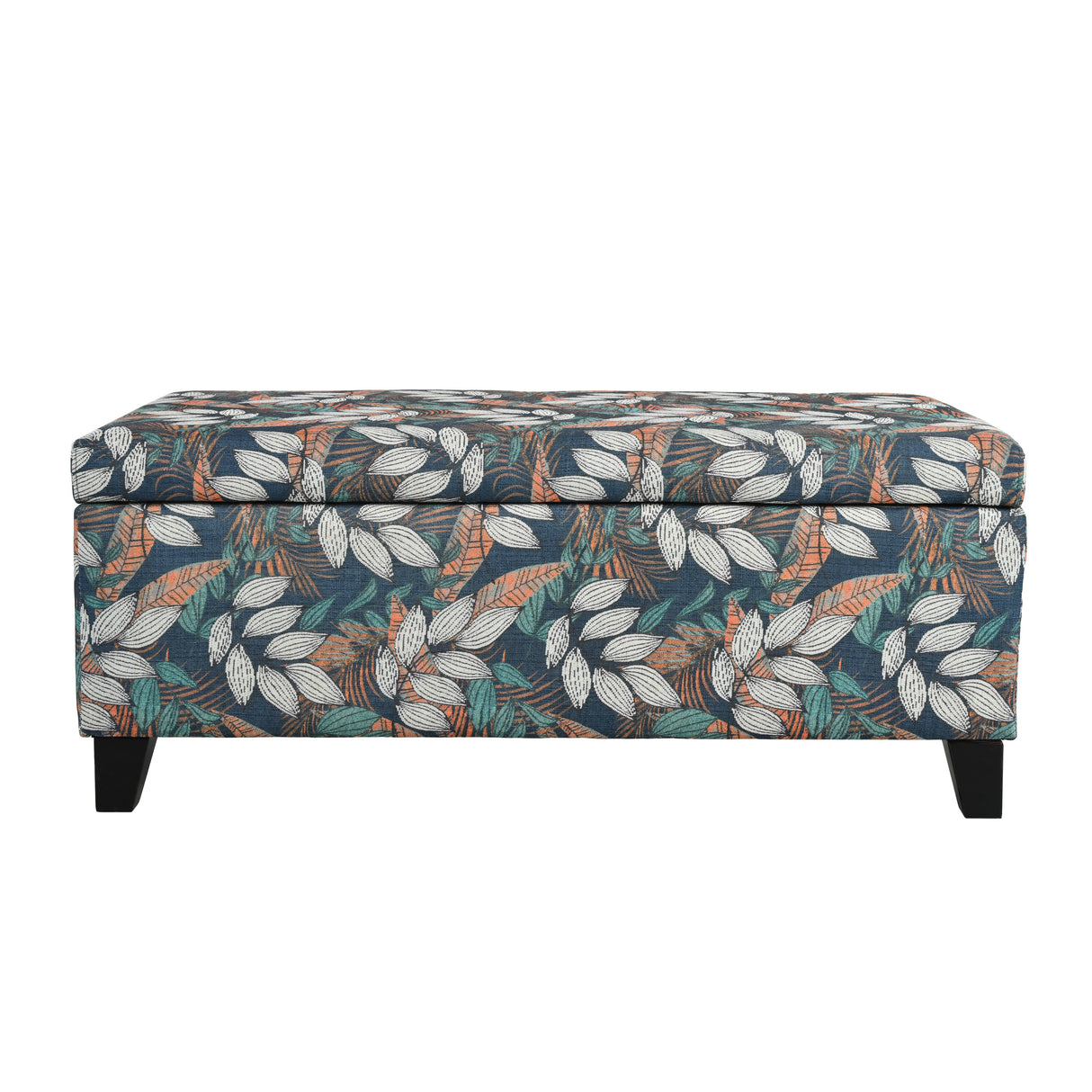 Elegant-Flower-Pattern-Storage-Ottoman-with-Soft-Upholstery-and-Wood-Frame-Storage-Benches-&-Ottomans