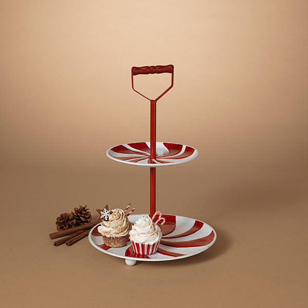 Metal Two Tiered Candy/Dersert Tray