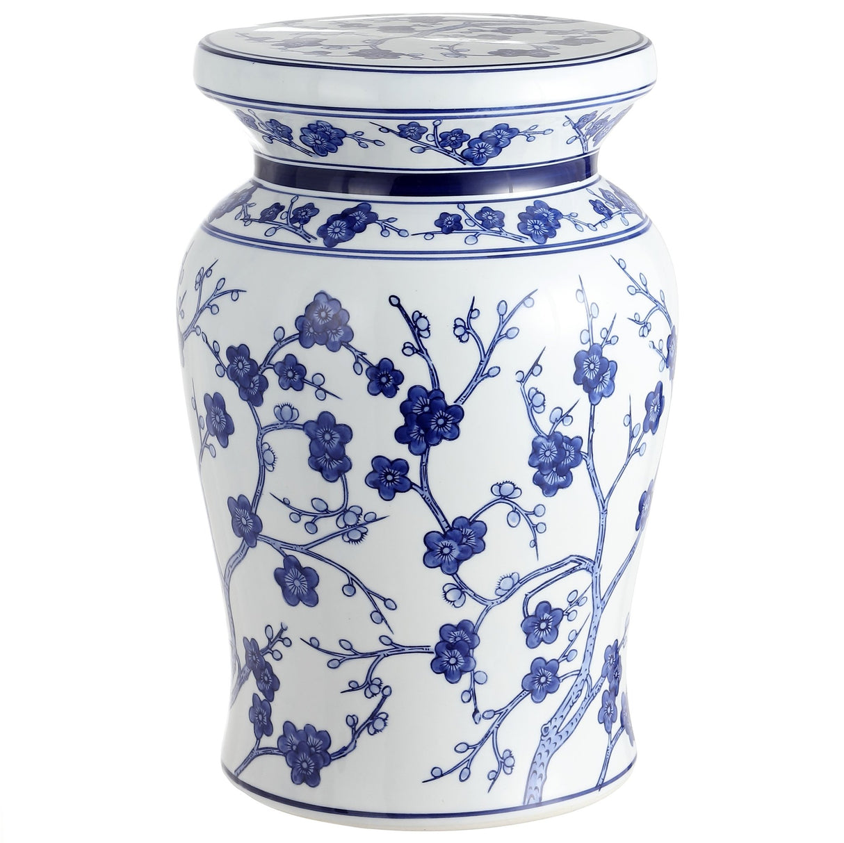 Cherry ceramic garden stool - Tuesday Morning - Outdoor Tables