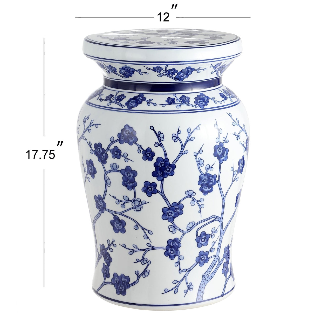 Cherry ceramic garden stool - Tuesday Morning - Outdoor Tables