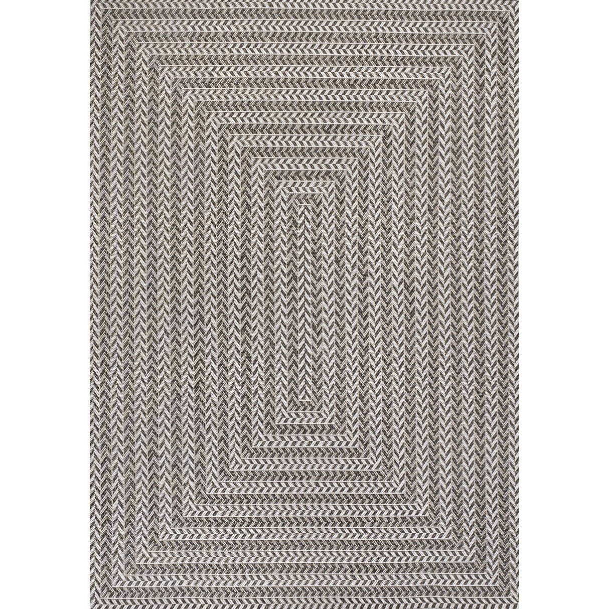 Chevron Modern Concentric Squares Indoor/Outdoor Square Area Rug - Tuesday Morning - Area Rugs