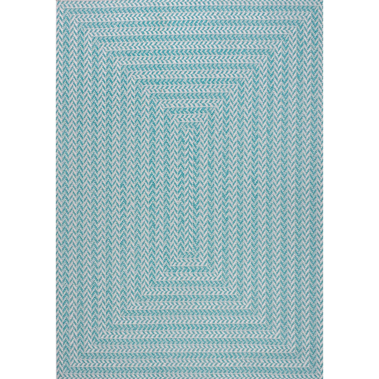 Chevron Modern Concentric Squares Indoor/Outdoor Square Area Rug - Tuesday Morning - Area Rugs