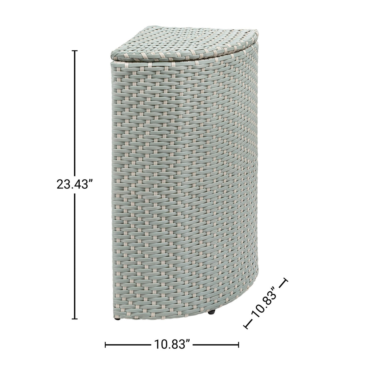 Chloe all - weather wicker/metal corner hideaway outdoor trash can - Tuesday Morning - Outdoor Trash Cans